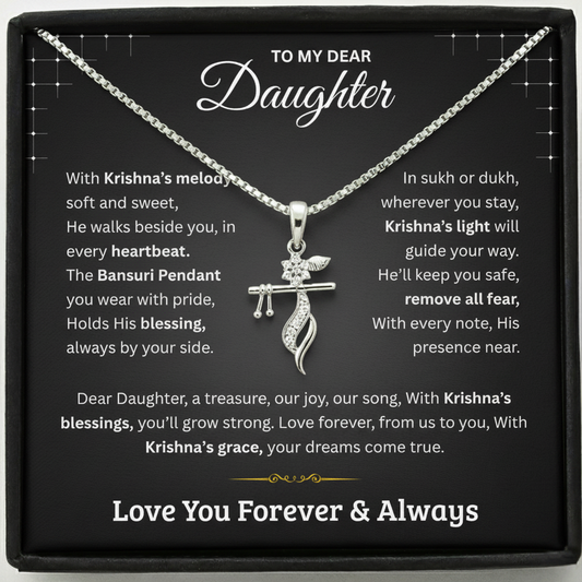 To My Dear Daughter – Beautiful Eternal Blessings Shri Krishna Pendant